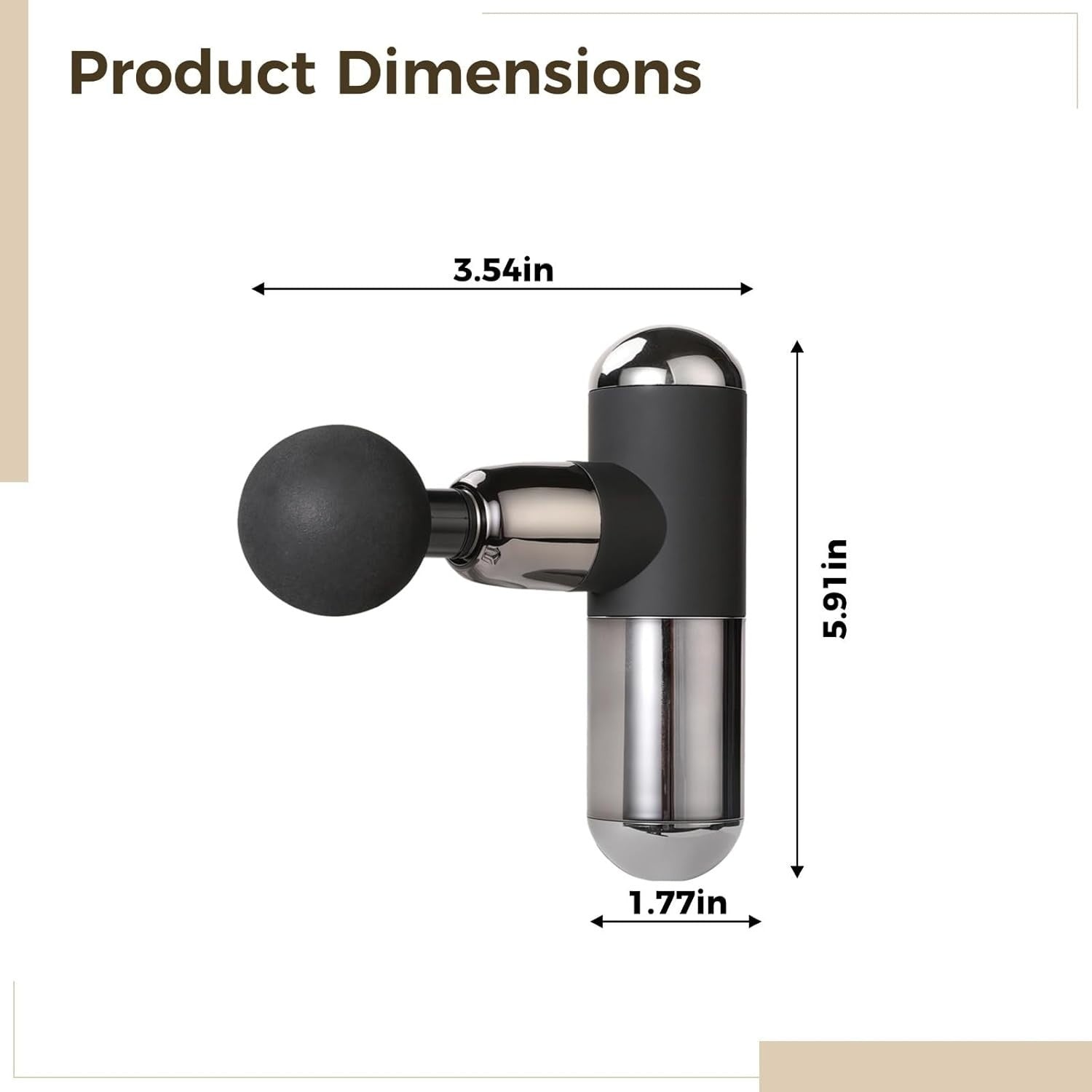 Mini Deep Tissue Massage Gun Portable Percussion Massager 4 Heads Muscle Relief