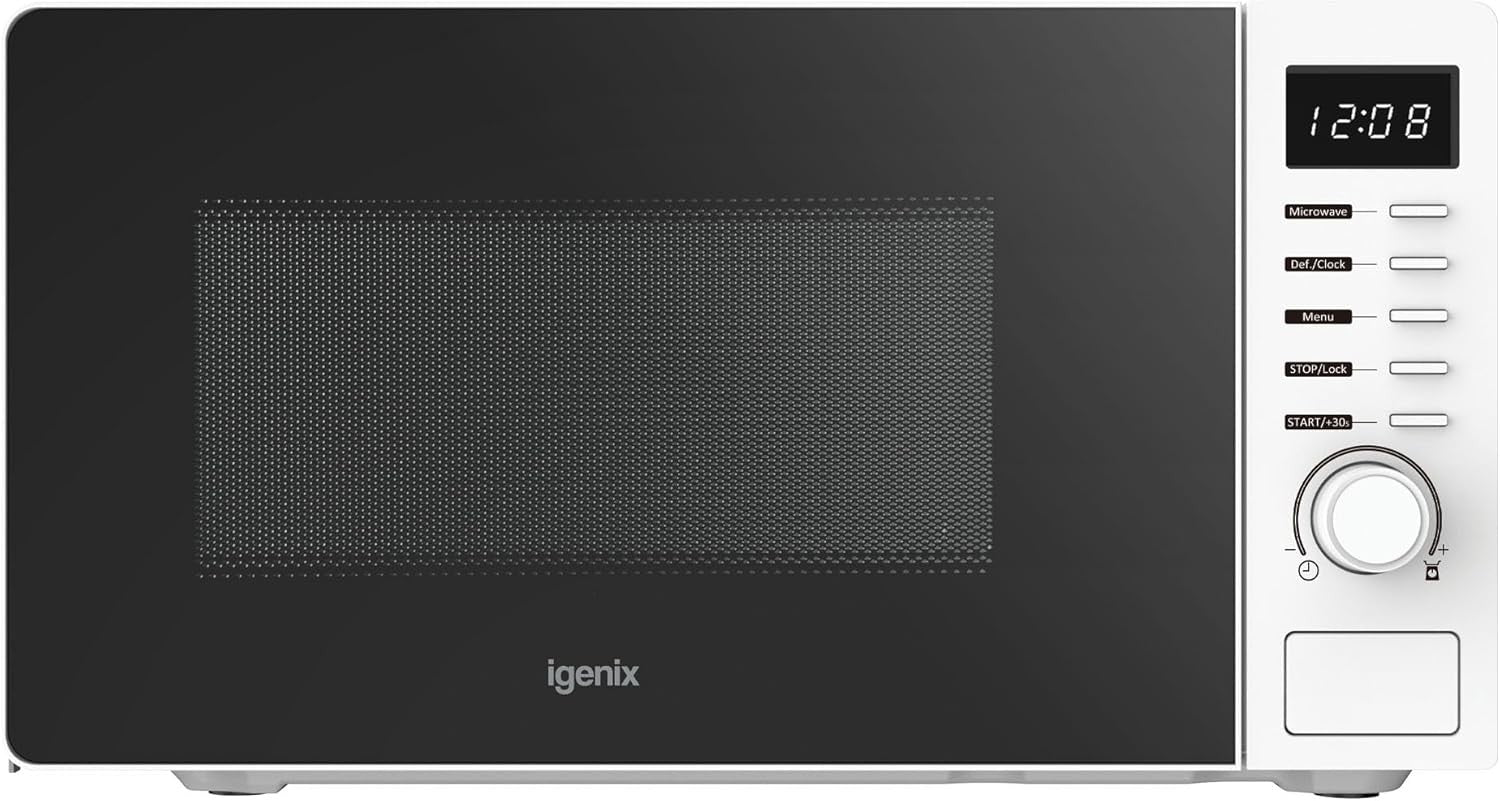 20L Digital Microwave 700W 8 Auto Cook 60 Min Timer White