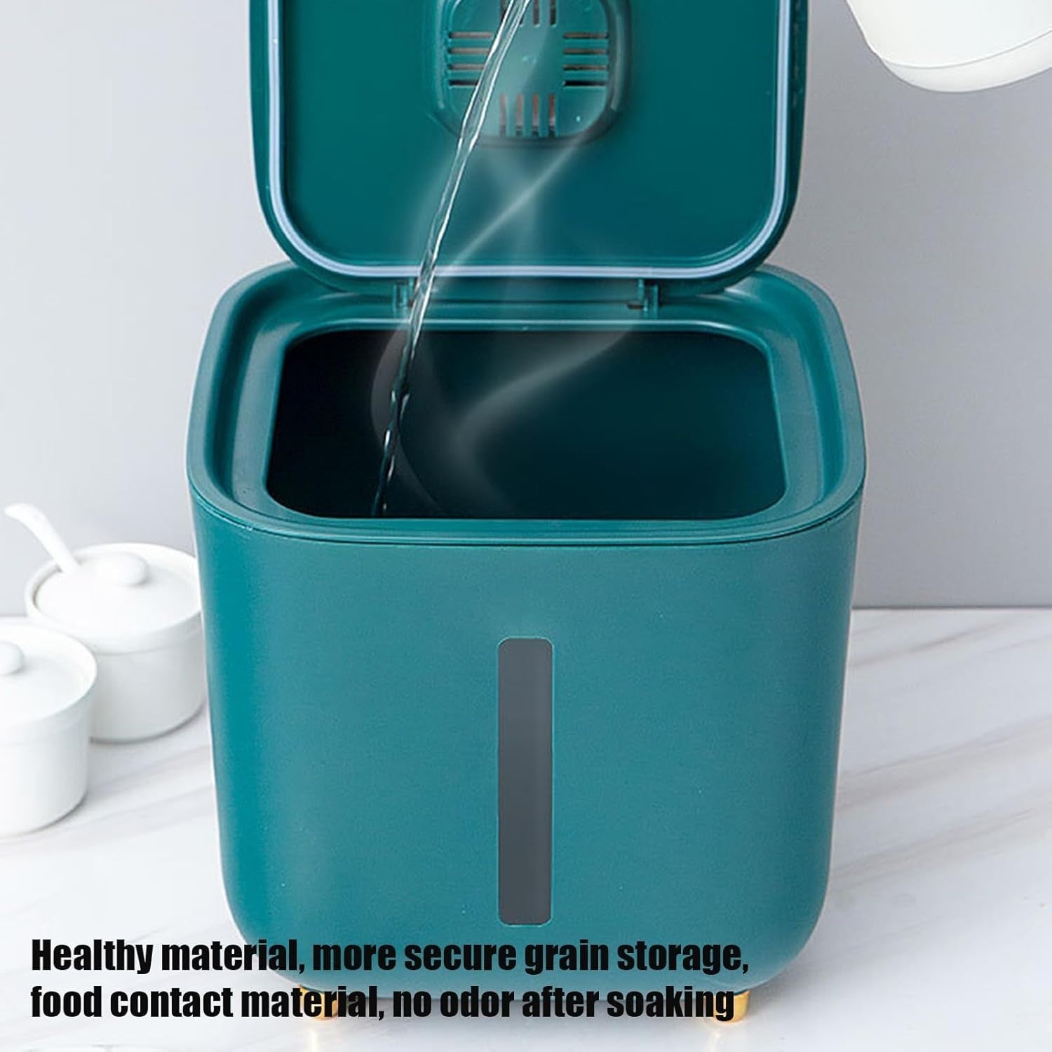 10KG Cereal Rice Dispenser Airtight Grain Storage Container with Lid