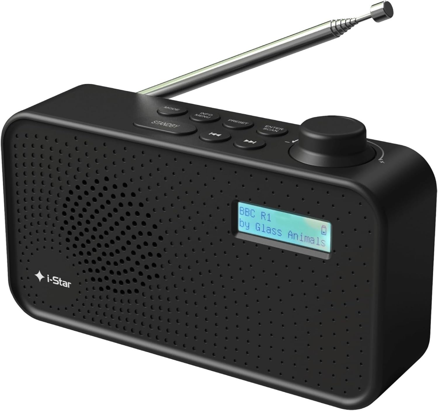 Portable DAB DAB+ FM Radio USB Rechargeable Small Digital Black