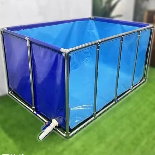 150x100x71cm Large Outdoor Koi Pond with Transparent PVC Viewing Window