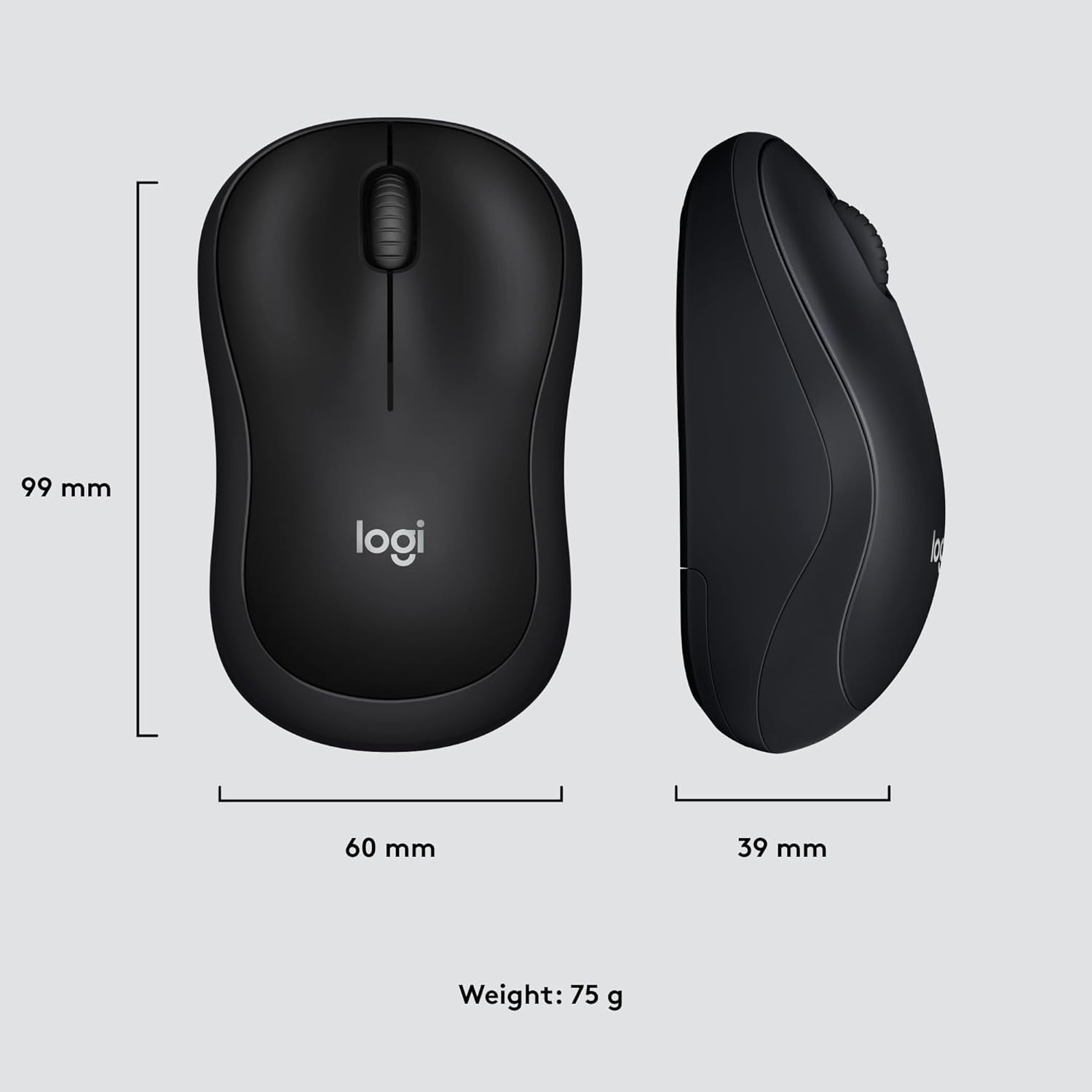 Silent Wireless Mouse USB Receiver Quiet Clicks Ergonomic Laptop PC Office