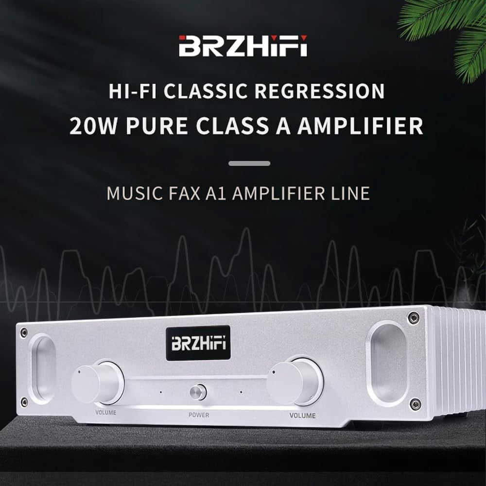 Class A Stereo Power Amplifier 20W x2 HiFi Home Audio Silver