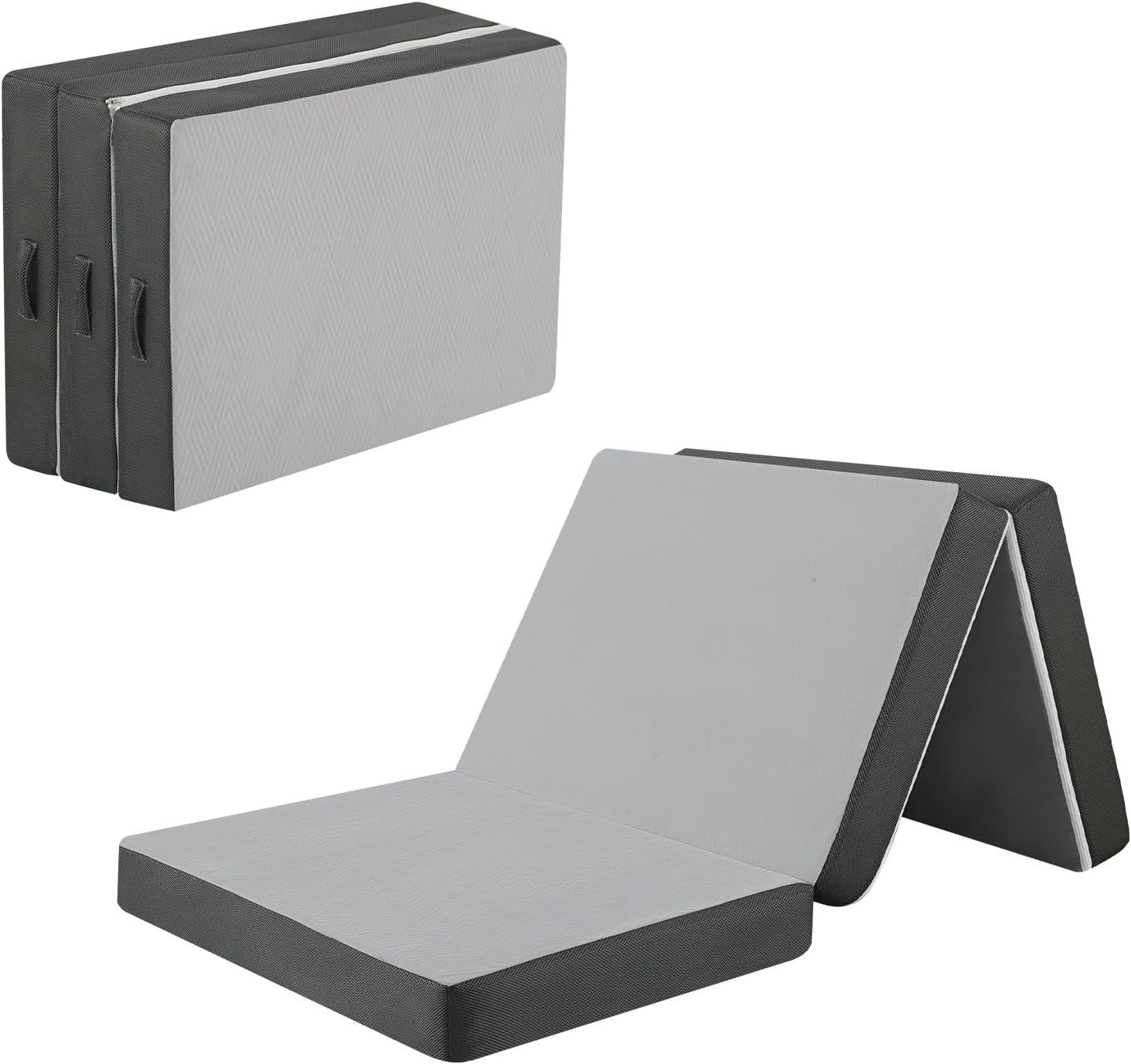 Tri Fold Single Foam Mattress 10cm Thick Foldable Guest Bed Floor Mat