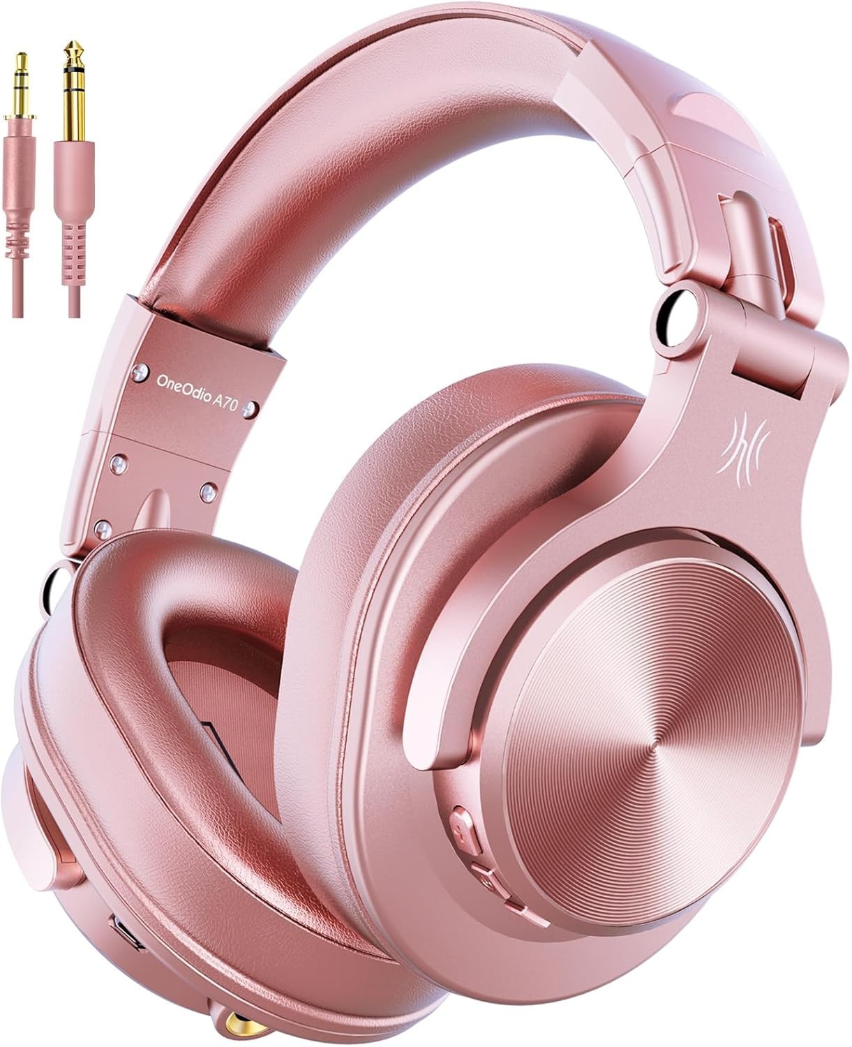 OneOdio Rose Gold Bluetooth Headphones 72H Studio Over Ear Foldable DJ Set