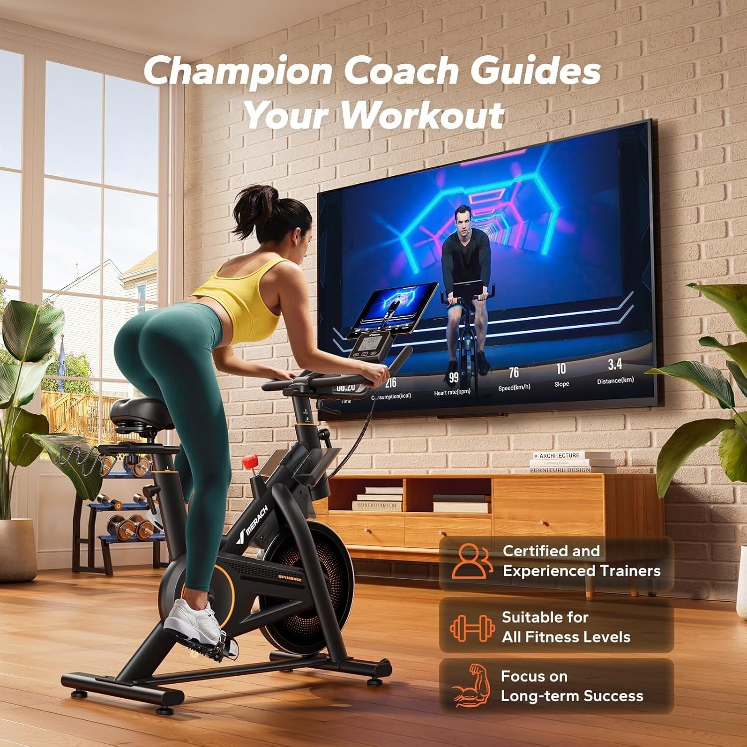 Self-Powered Magnetic Spin Bike w/ 40lb Flywheel, APP Sync, Auto Resistance