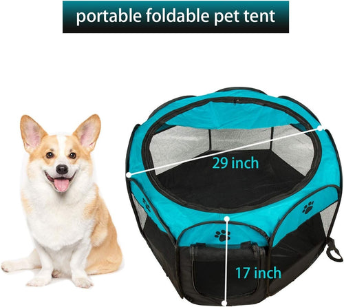 L Foldable Pet Playpen Portable Puppy Dog Cat Rabbit Tent Indoor Outdoor Cage