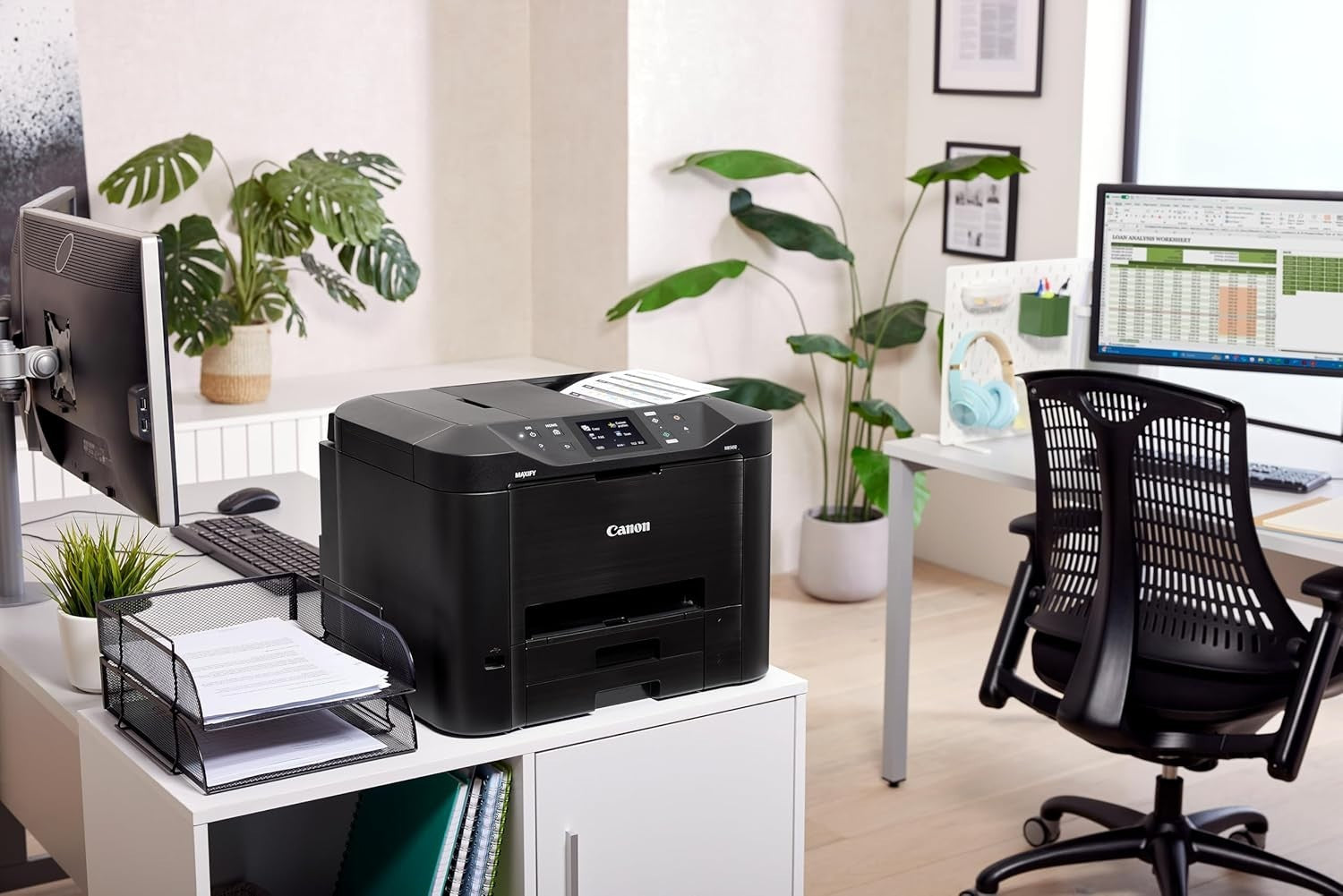 Wireless All-in-One Printer A4 Duplex OLED Display White