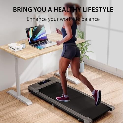 Under Desk Treadmill 12km/h 0–4% Incline Bluetooth Speaker Remote Compact Pad