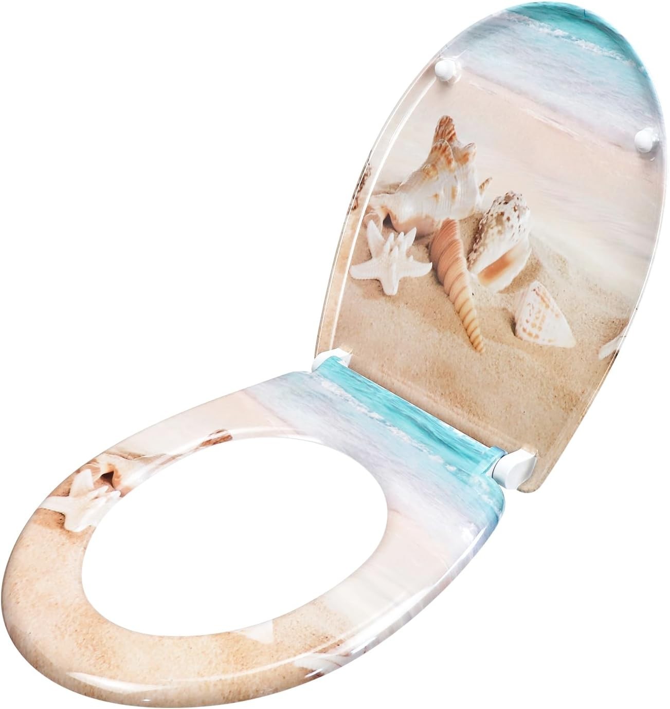 Soft Close Quick Release Toilet Seat Top Fixing Colourful 45x37cm