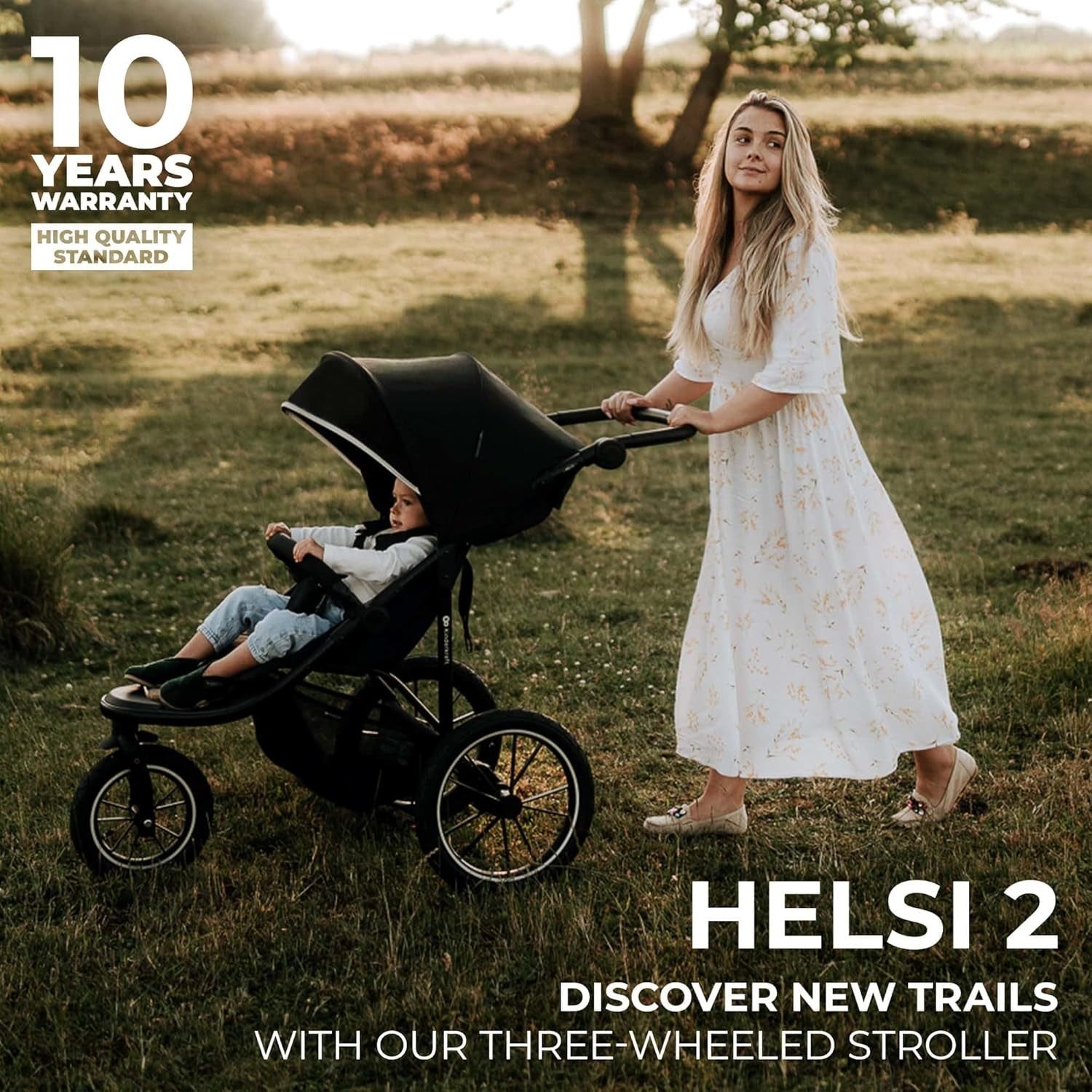 All Terrain Baby Buggy Jogger Pneumatic Tyres Reclining 22kg