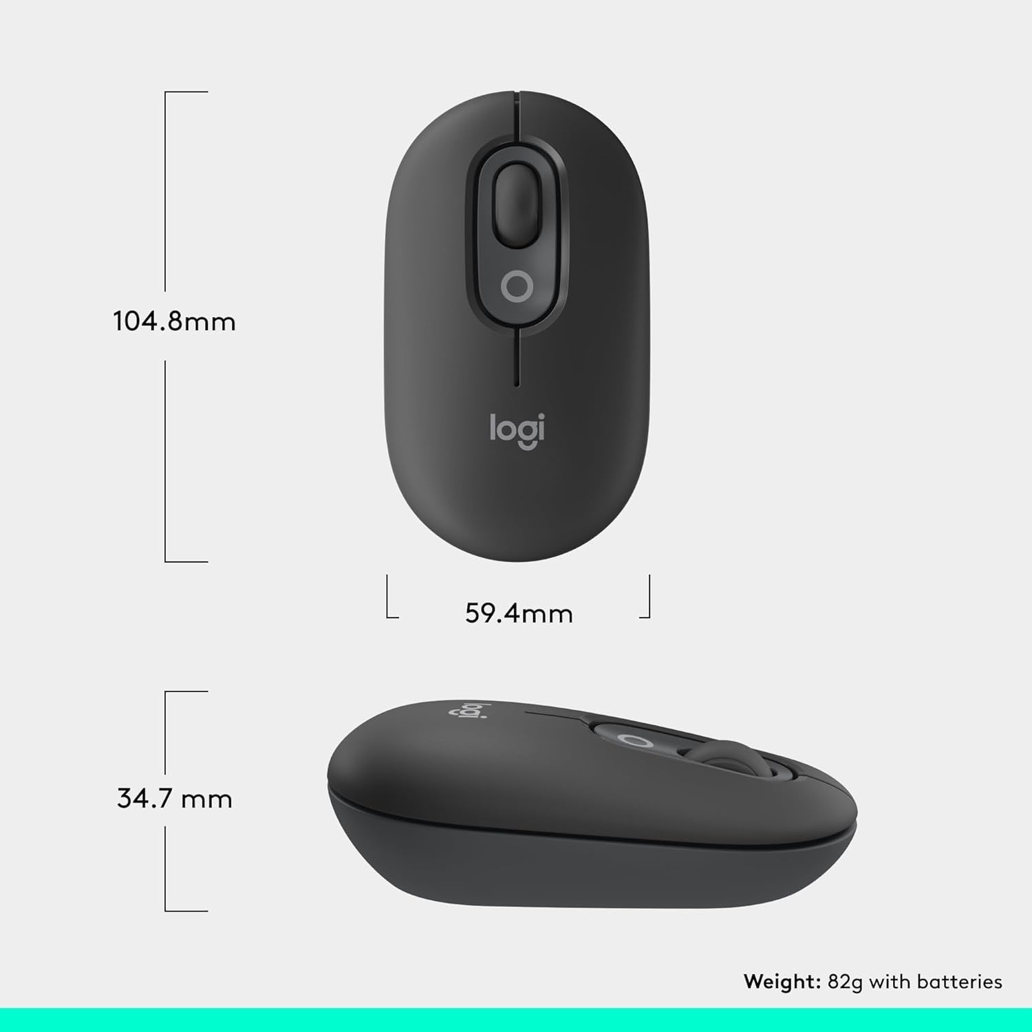 Compact Wireless Bluetooth Mouse Quiet Clicks Multi Device