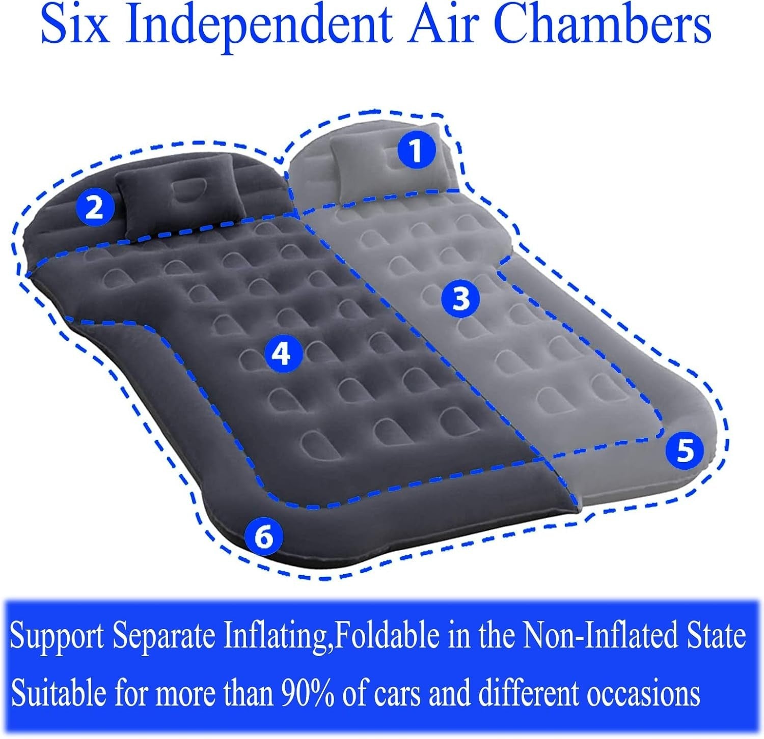 SUV Inflatable Car Mattress Camping Bed – Thick Portable Sleeping Pad