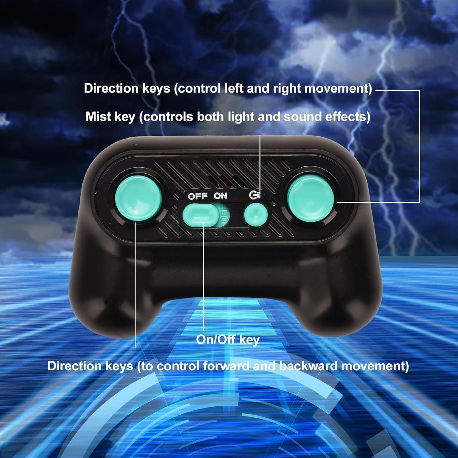 1:16 Dinosaur RC Car Monster Truck Spray Roar LED Lights Gift for Kids 3+