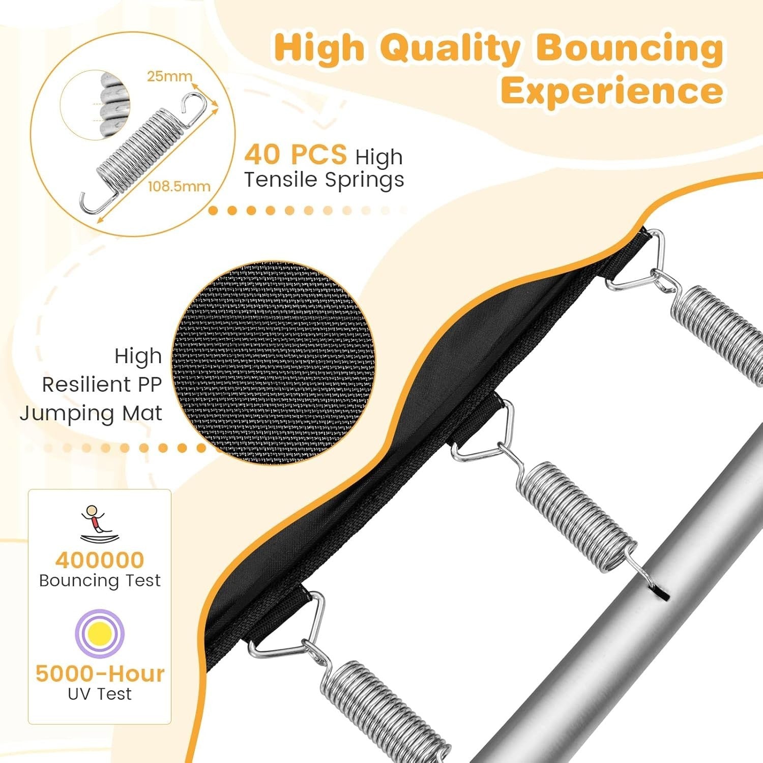 6FT Kids Trampoline with Swing 2-in-1 Outdoor Jumping Fitness Set
