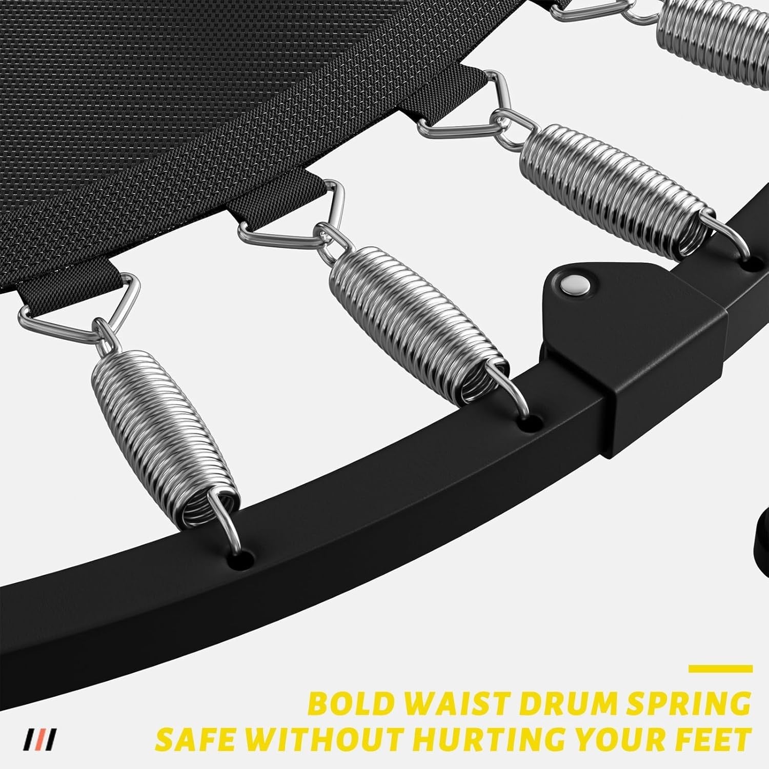 40” Foldable Fitness Trampoline Rebounder Adjustable Handle 400lbs Quiet