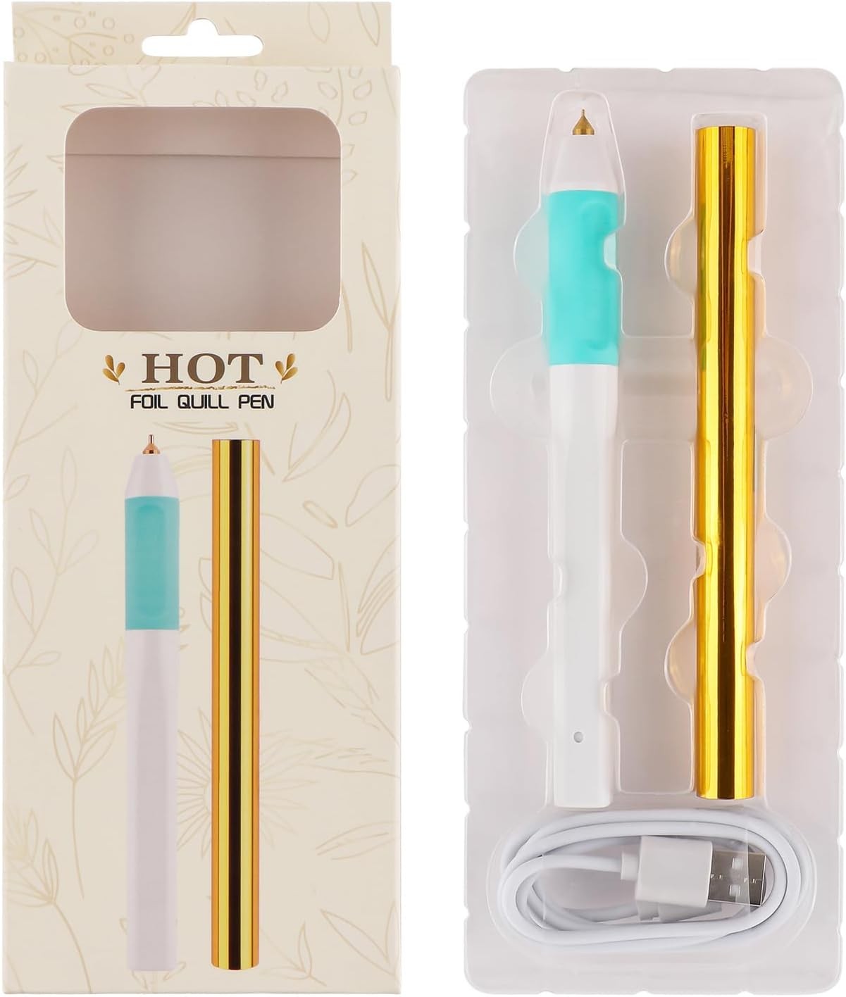 USB Heat Foil Pen Gold Foil Roll Set 0.8mm Tip Card Making Crafts