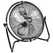 20" Orbital Floor Fan 120W Heavy Duty Industrial Metal 3-Speed Air Circulator