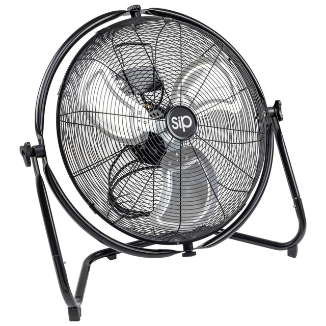 20" Orbital Floor Fan 120W Heavy Duty Industrial Metal 3-Speed Air Circulator