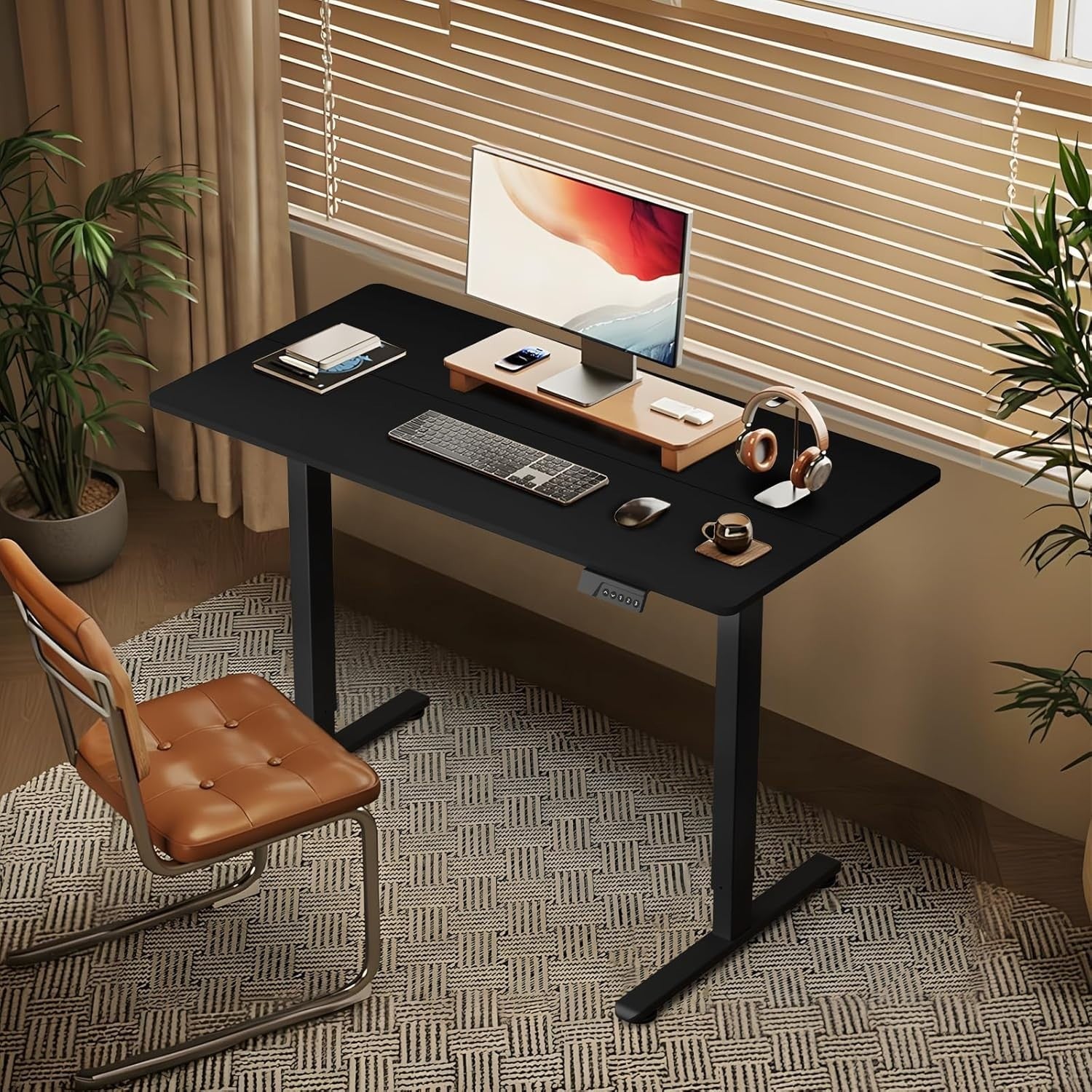 Electric Adjustable Standing Desk 120x60cm Smart Sit Stand Office Table