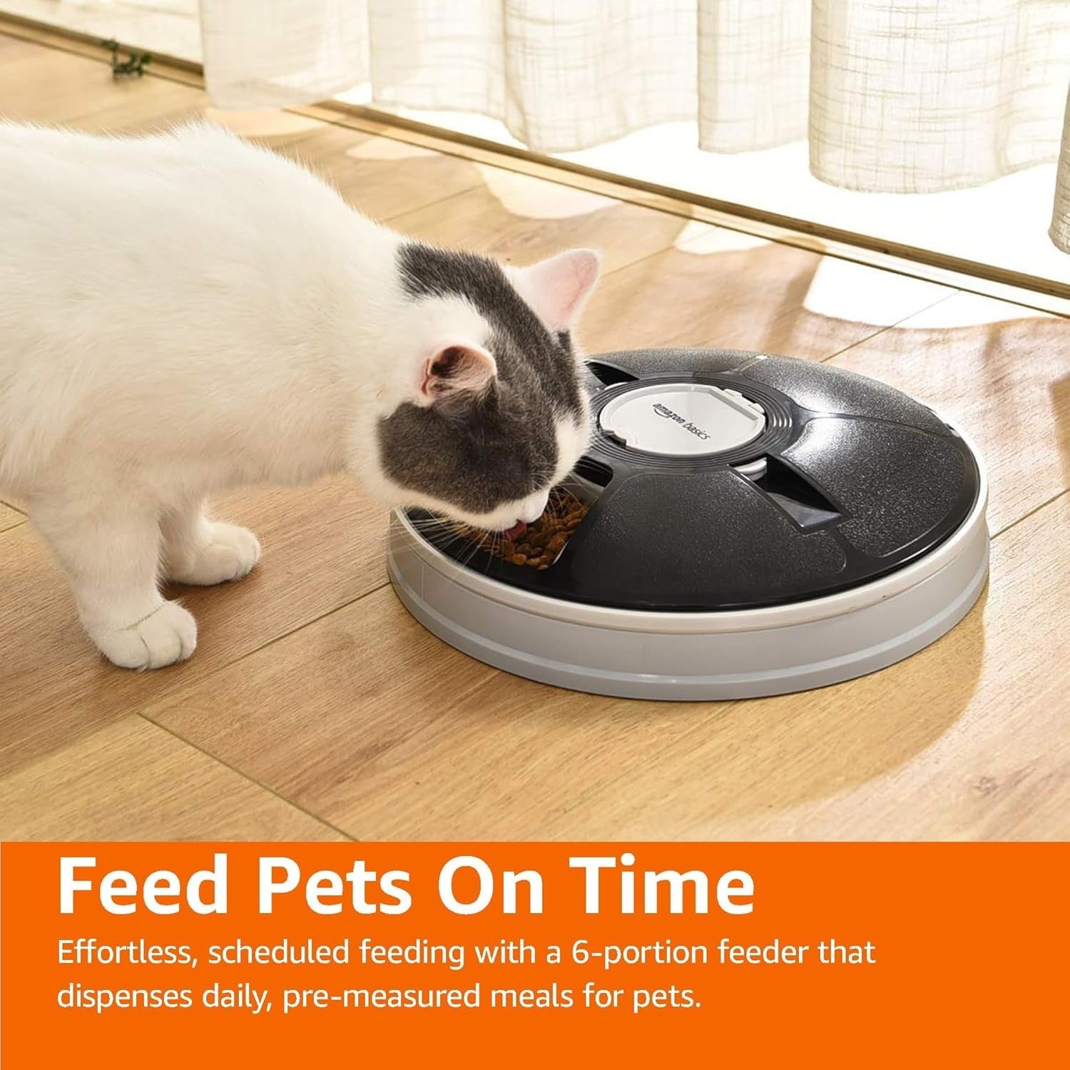 Automatic Pet Feeder 6 Meal Timer Food Dispenser Dry Semi Moist Food
