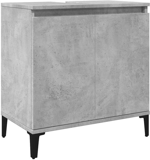 Concrete Grey Under Sink Cabinet 58x33x60cm Modern Bathroom Vanity Unit
