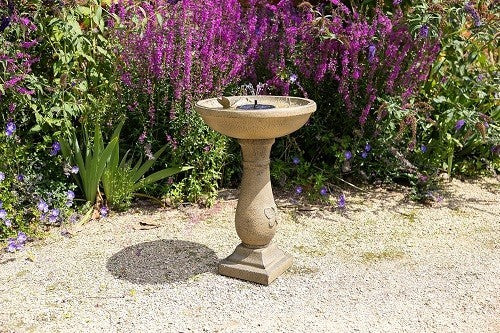 Solar Bird Bath Water Fountain 84cm | LED Light Garden Feature Feeder