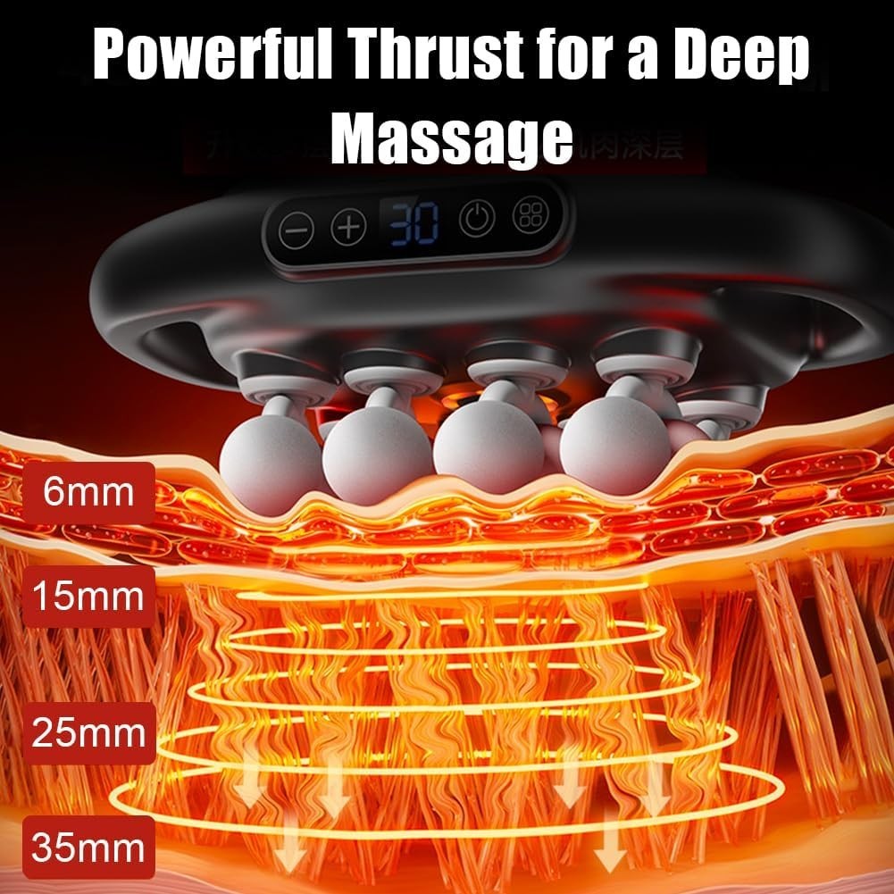 16 Head Massage Gun Deep Tissue Neck Back Pain Relief Full Body Massager