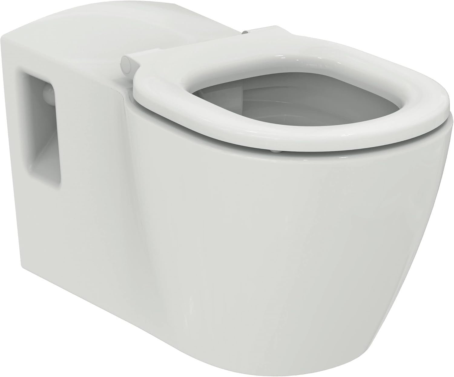 White Duroplast Toilet Seat Oval Rod Hinge Normal Close 39.6x36.6cm