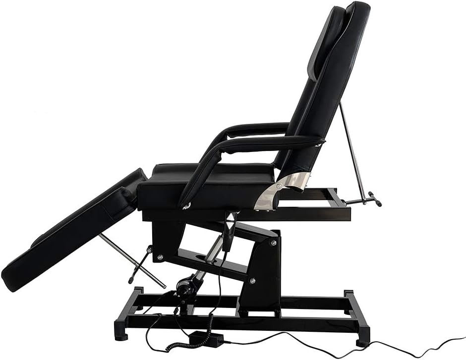 Electric Lift Massage Table 3-Section Recline Spa Beauty Tattoo Therapy Bed