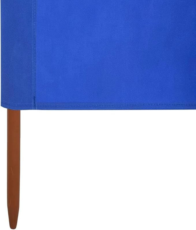 Blue 3-Panel Outdoor Wind Screen 400x80cm Camping Garden Privacy Divider Shelter