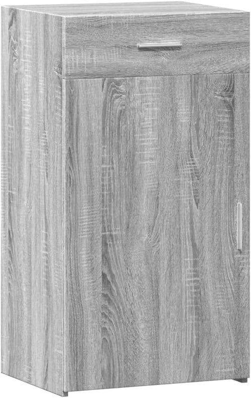 Modern Grey Sonoma Sideboard Cabinet with Drawer – Compact Storage