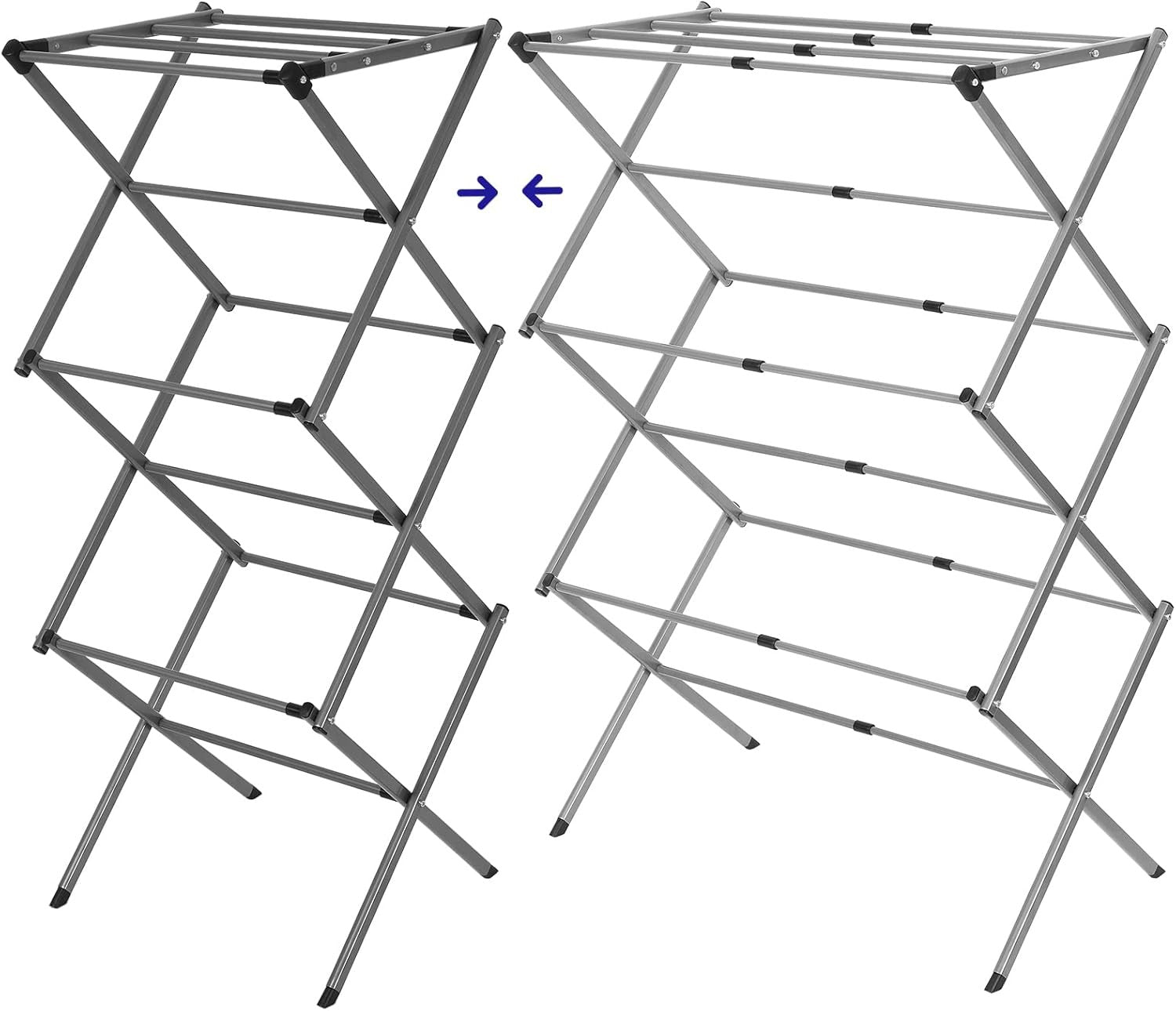 3 Tier Extendable Clothes Airer Folding Indoor Laundry Drying Rack Slimline