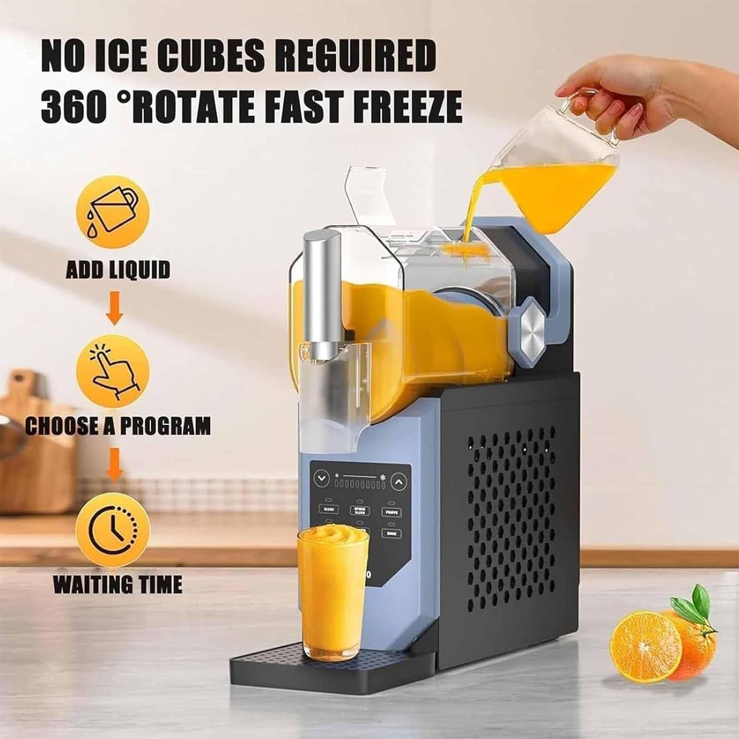Frozen Drink Machine Slush Maker 2L Self Cleaning Cocktail Smoothie Maker