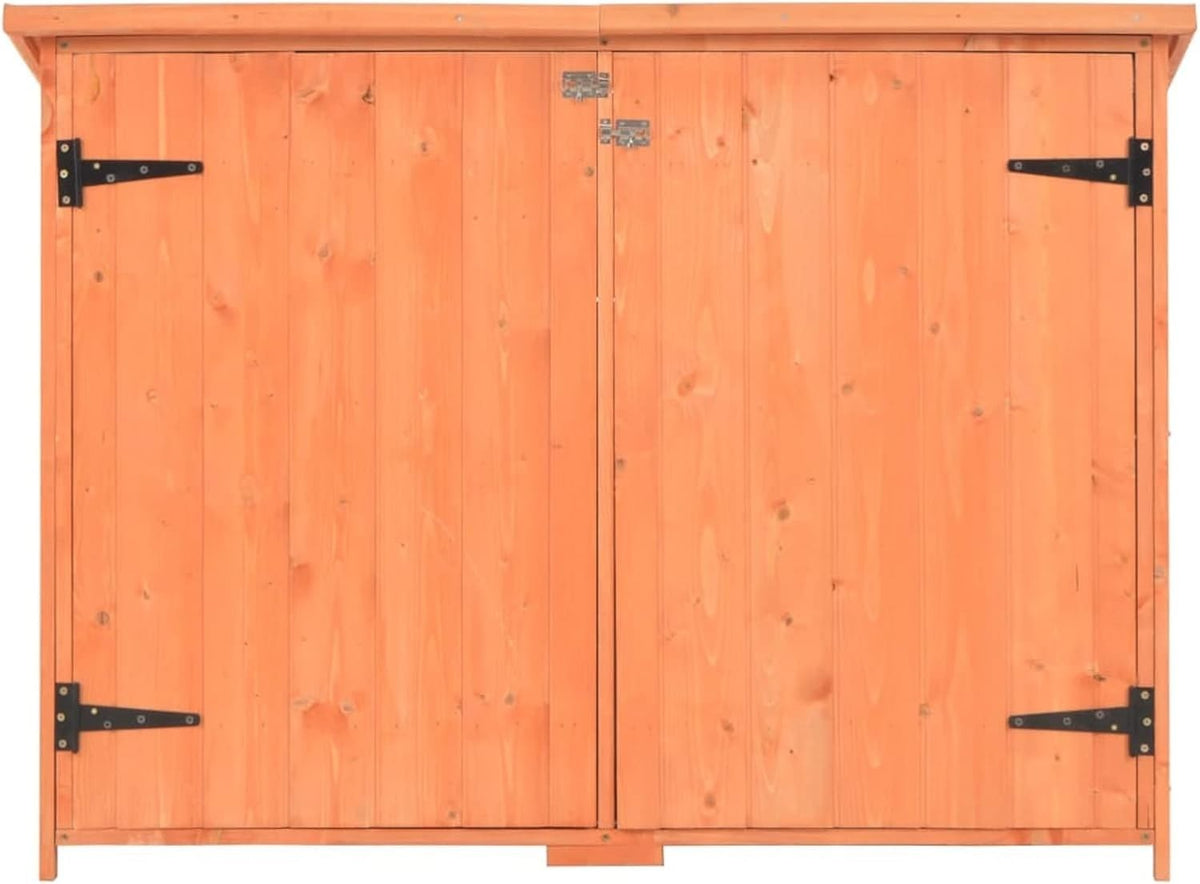 120x50x91cm Wooden Garden Storage Shed Outdoor Tool Box Furniture