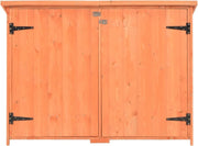 120x50x91cm Wooden Garden Storage Shed Outdoor Tool Box Furniture