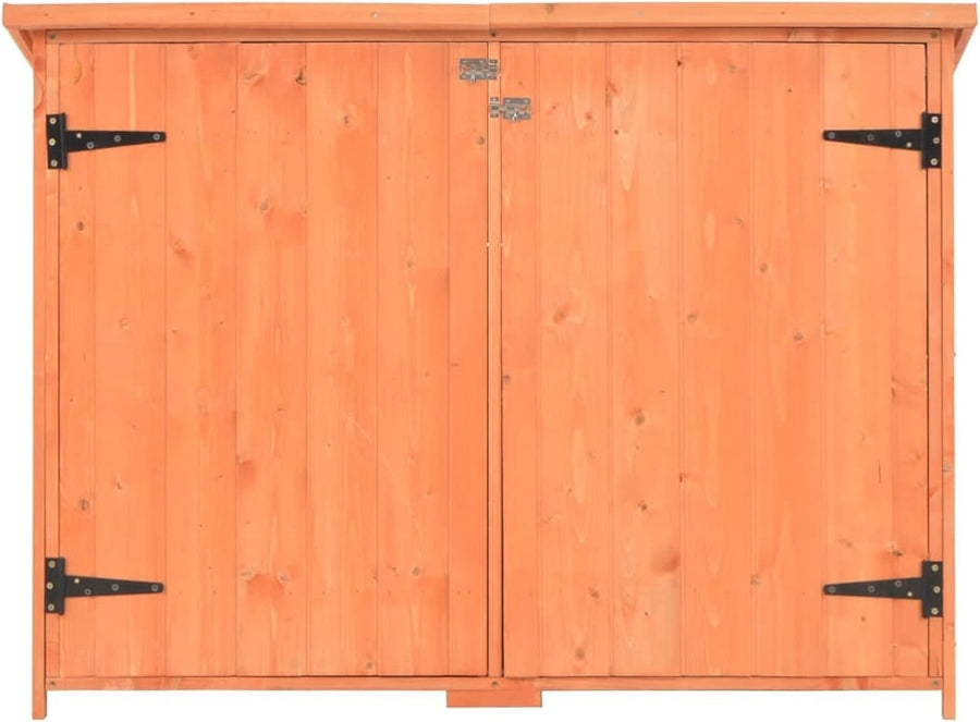 120x50x91cm Wooden Garden Storage Shed Outdoor Tool Box Furniture