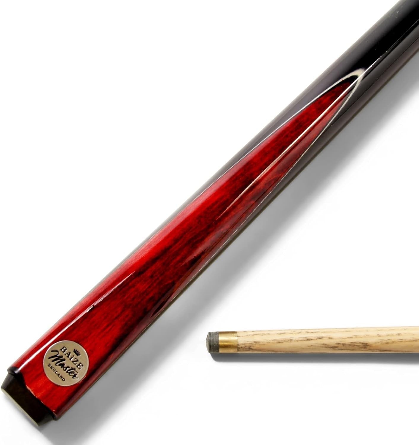 48" Junior Snooker Pool Cue 9.5mm Tip Ash Shaft 2-Piece w/ Hard Case
