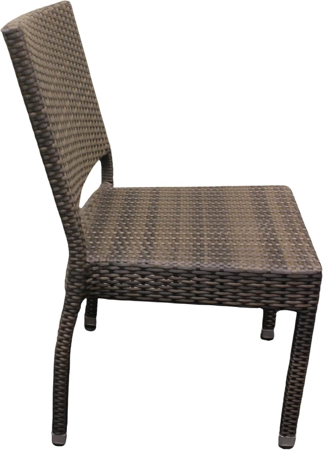 Stackable Rattan Garden Side Chair Patio Seating Commercial Outdoor Use