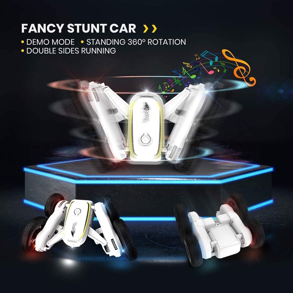 4WD Spider RC Stunt Car for Kids, 360° Flip Double-Sided Remote Control Car