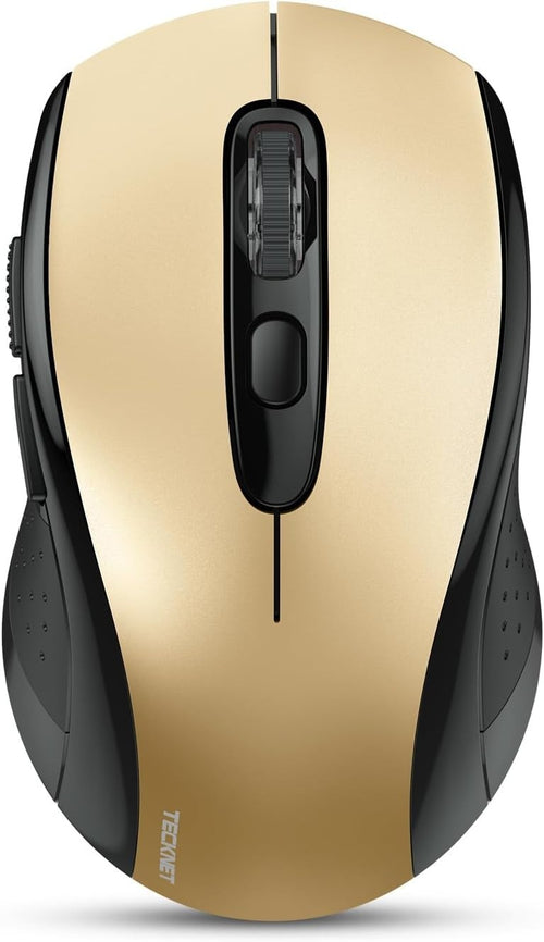 Luxury Gold Wireless Mouse 4000 DPI Dual Mode Ergonomic Long Battery Life