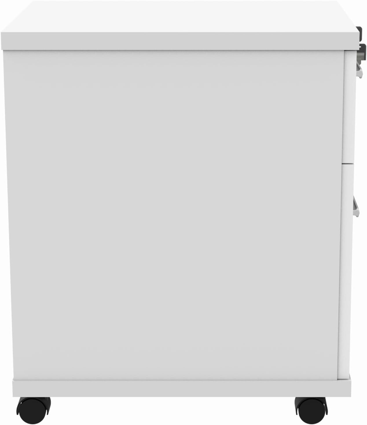 Heavy Duty Lockable Mobile Office Storage Cabinet 2 Drawers Wheels