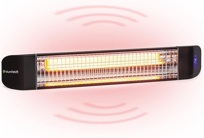 2400W Outdoor Infrared Patio Heater IP65 Smart WiFi Timer LED Display Wall Mount