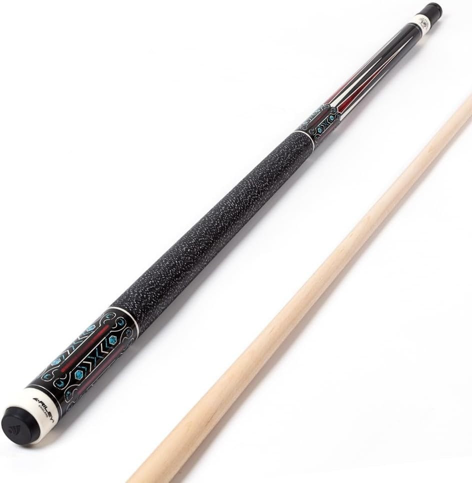58" American Pool Cue 13mm Tip Linen Wrap Maple Shaft w/ Hard Case