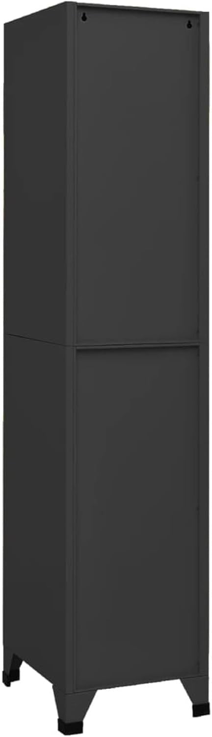 4 Door Metal Locker Cabinet Lockable Steel Storage Cupboard Office Gym 180cm