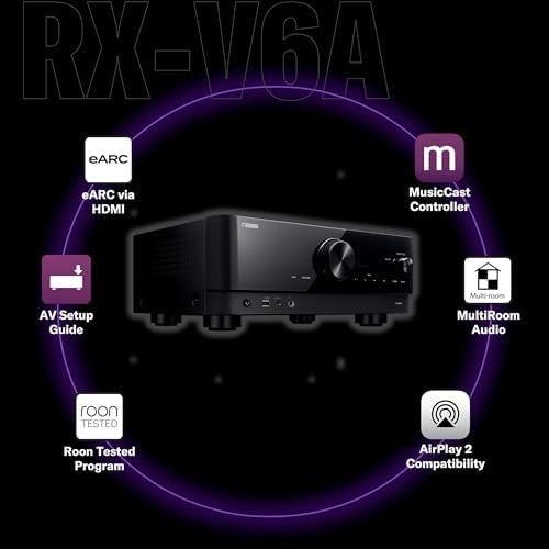 RX-V6A 7.2 Channel AV Receiver Dolby Atmos DTS Music Streaming
