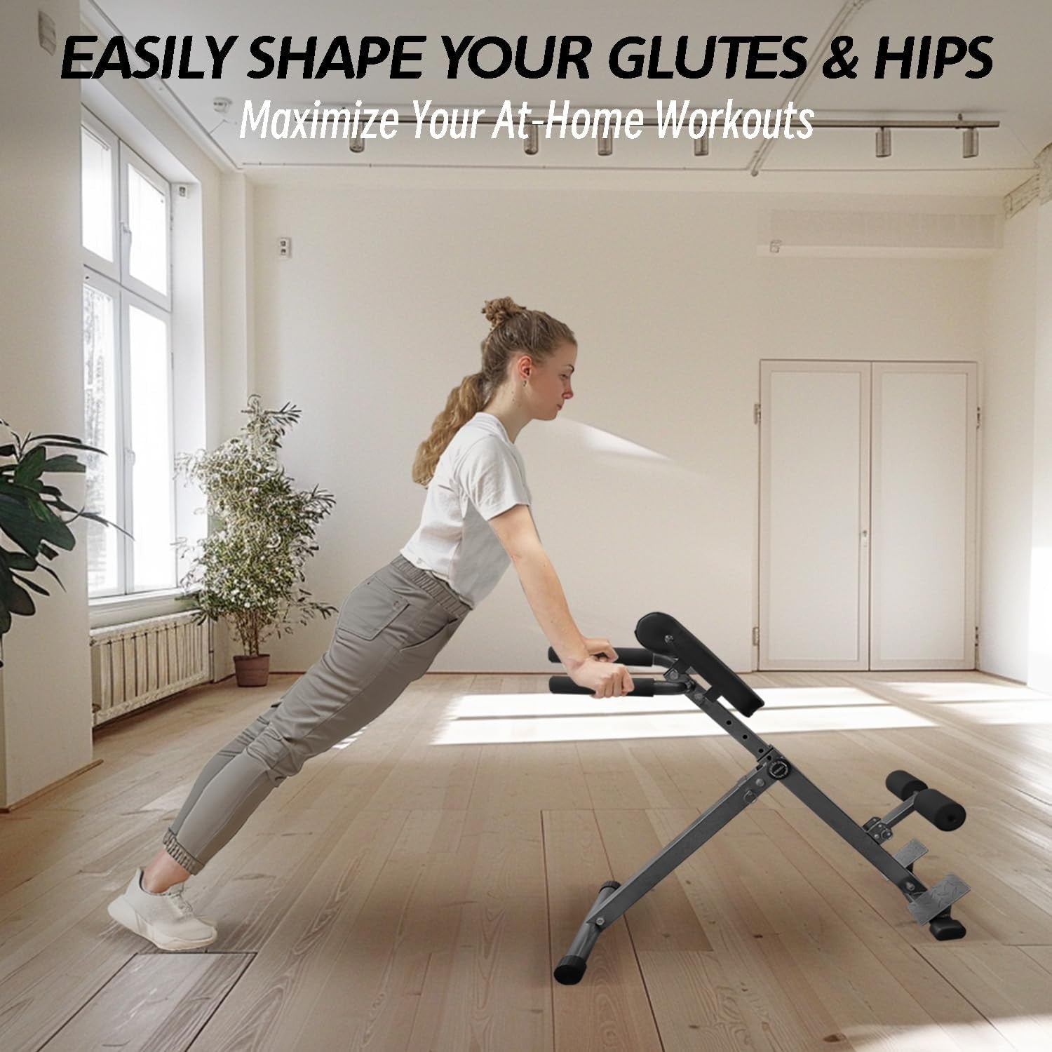 Foldable Hyperextension Roman Chair Adjustable Back Extension Home Gym