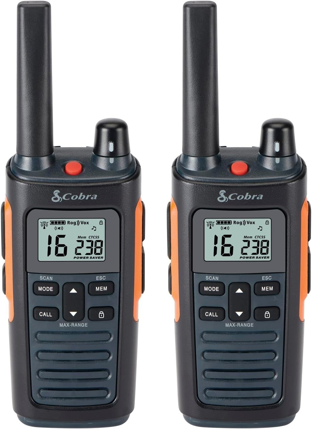 Rechargeable Walkie Talkies 2-Pack, 16 Channels, 10km Range, IP54