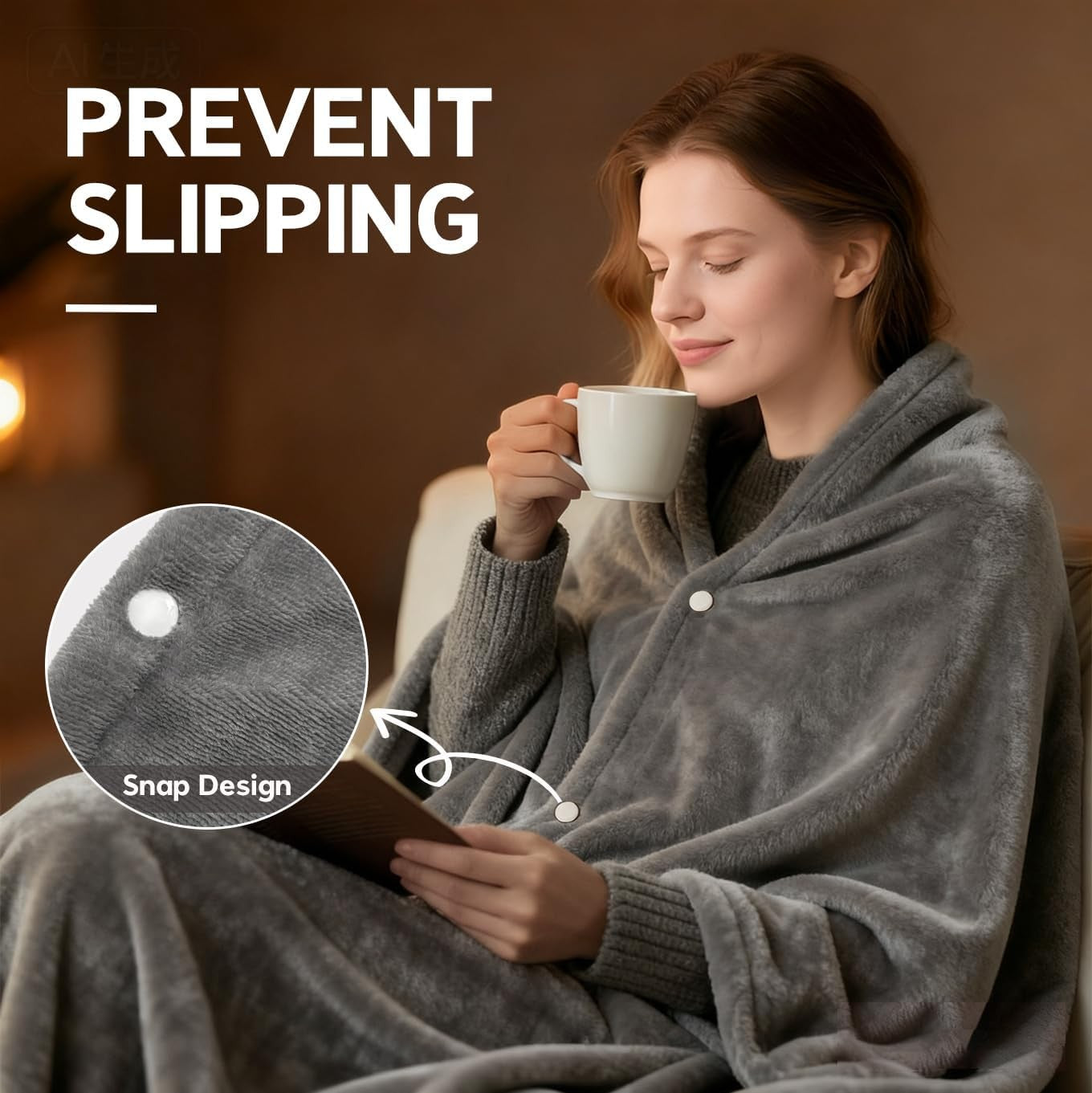 Electric Heated Throw Blanket Flannel Sherpa 9 Heat Settings LCD 180x130cm