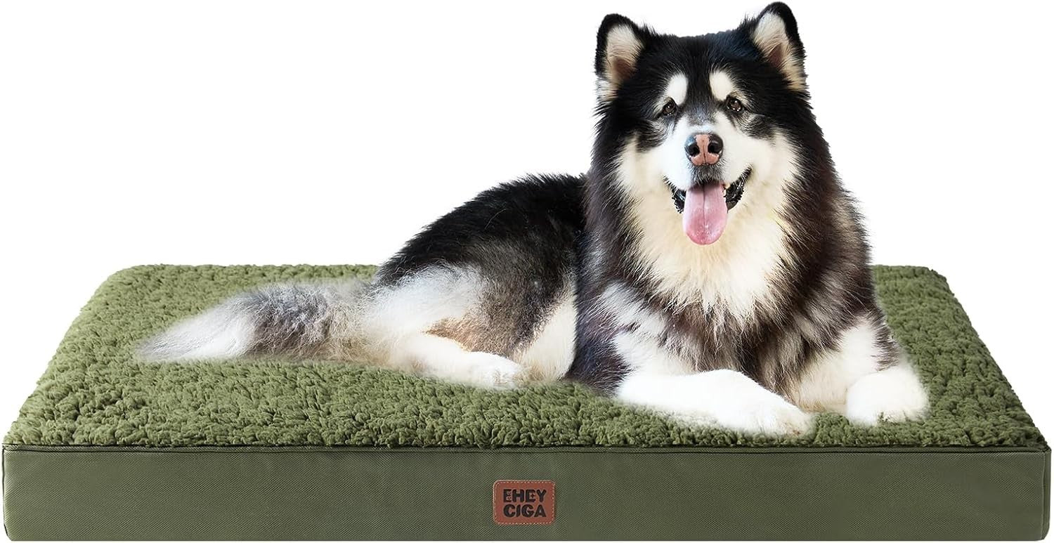 Orthopedic XXL Dog Bed 127x91x10cm Washable Cover Non Slip Green